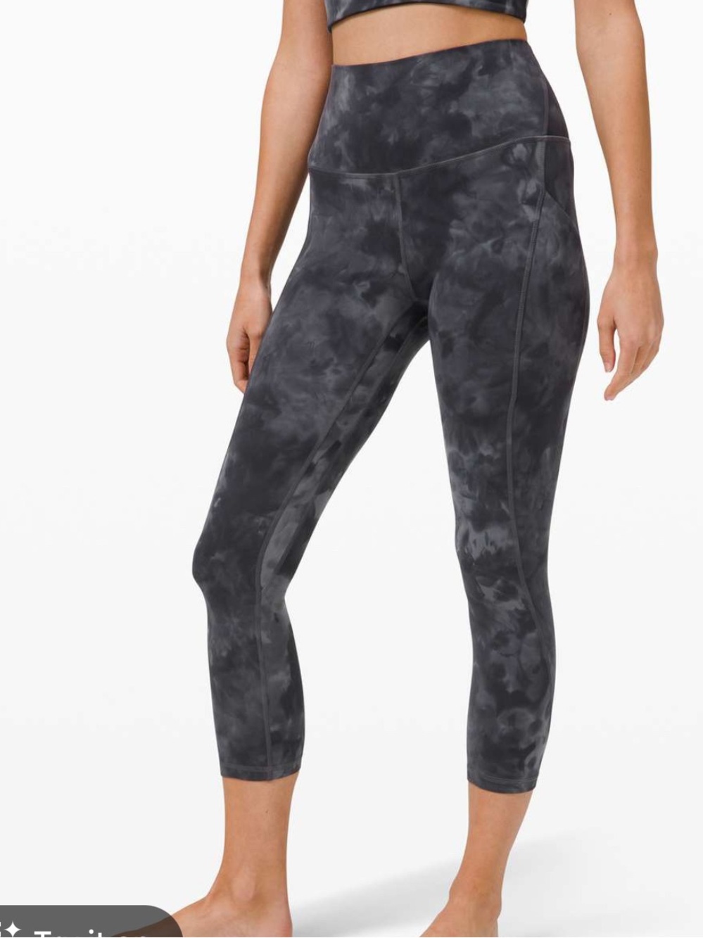 Lululemon Align High Rise Crop with Pockets 20” *Diamond Dye sz 6 graphite grey